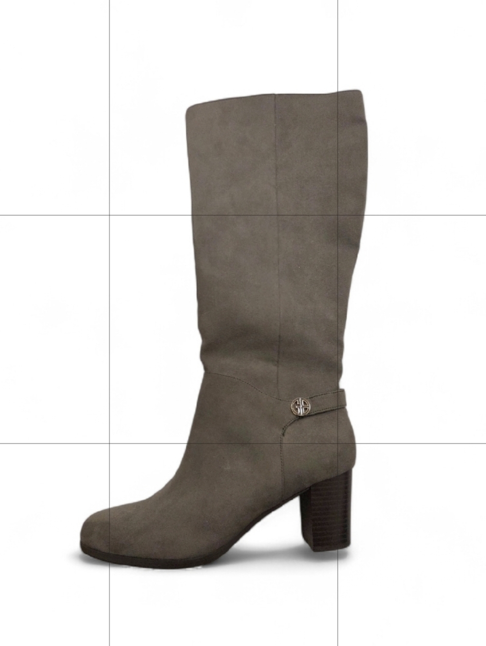 Giani Bernini Adonnys Memory-Foam Dress Knee-High Gray Boots US 10 M Wide Calf - Picture 2 of 6